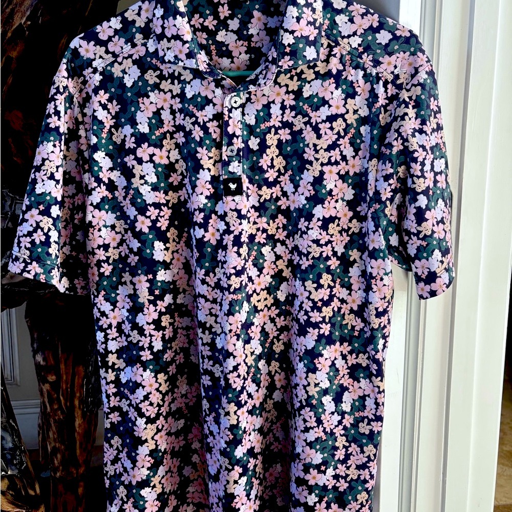 Men’s Bad Birdie Floral Polo Shirt